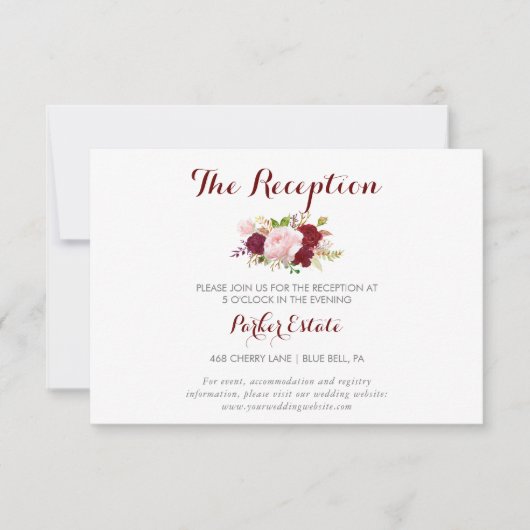 クラス熱帯ブラックウェディングレセプションカード 招待状 (正面)