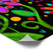 クラス素晴らしカラフルフローラパーソナライズされた ポスター (角)