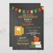 クラス終了 退職パーティー 先生 招待状 (正面/裏面)
