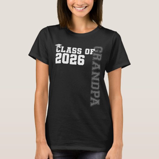 クラス自慢の祖父 卒業 卒業式 Tシャツ (正面)