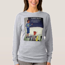 クラス規則レディースグレイ長袖Tシャツ