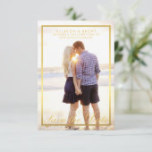 クラス金ゴールド日付の写真カードの保存 セーブザデート (スタンド正面)