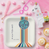 クラス0f 2024レトロ卒業パーティー ペーパープレート (パーティー)