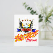 クラス1775 USMC卒業生イーグル ポストカード (スタンド正面)