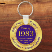 クラス1983,お土産は格安,紫と金ゴールド キーホルダー (裏面)