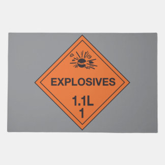 クラス1.1L爆発物危険標識 ドアマット