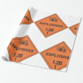 クラス1.1L爆発物危険標識 ラッピングペーパー (アンロールド)