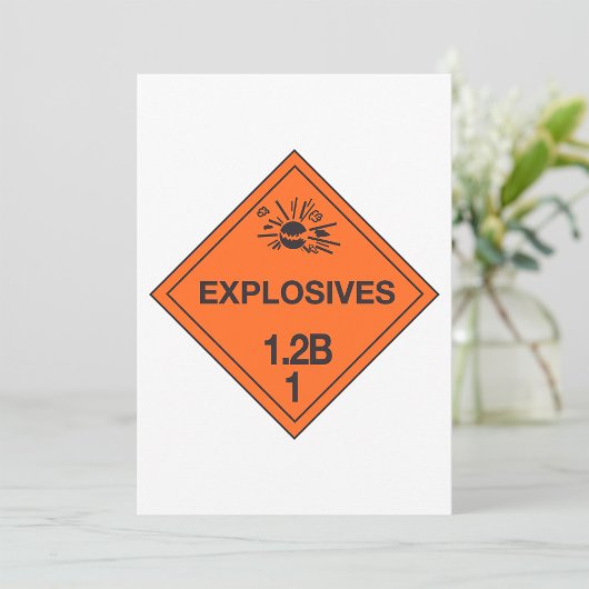 クラス1.1L爆発物危険表示サイン 招待状
