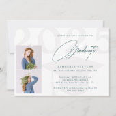クラス2写真エレガント卒業パーティー 招待状 (正面)