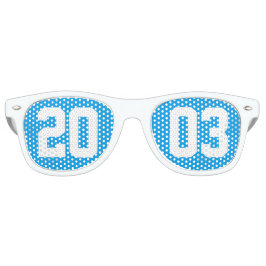 クラス2003 20th高校懇親会ブルーホワイト レトロサングラス