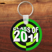 クラス2011 Keychain Green Black キーホルダー (正面)