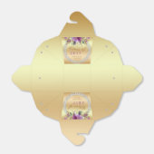 クラス2017紫のグリッター花ダイヤモンド金ゴールド フェイバーボックス (折り畳みなし)