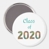 クラス2020カラフル番号マグネット マグネット (正面/裏面)