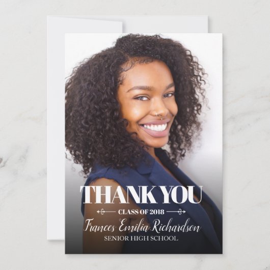 クラス2020写真卒業ありがとう 案内状 (正面)