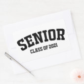 クラス2021、シニア贈り物、シニア2021 長方形シール (封筒)
