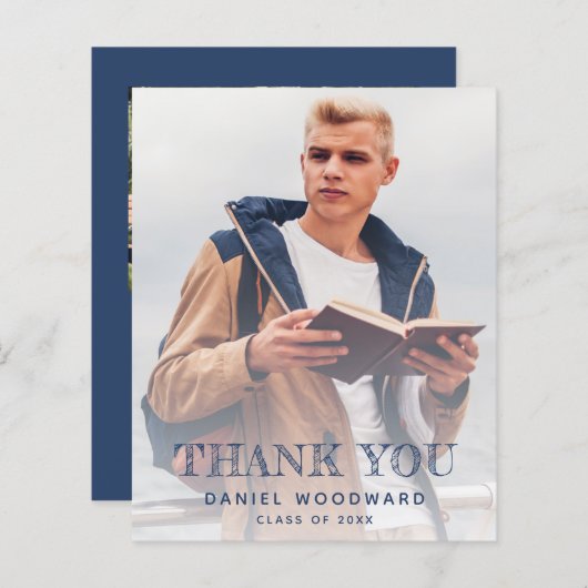 クラス2022 2写真卒業ブルーありがとう (正面/裏面)