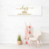 クラス2023金ゴールドスクリプトのミニマル卒業 横断幕 (インサイチュ)