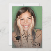 クラス2023 4フォトコラージュのスクリプトの卒業 案内状 (正面)