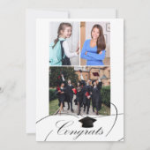 クラス2023 4フォトコラージュのスクリプトの卒業 案内状 (裏面)