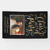 クラス2023 Black金ゴールド卒業パーティー写真 横断幕 (横)