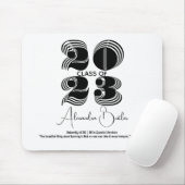 クラス2023 Black モダン Typogaphy BA卒業 マウスパッド (マウス)