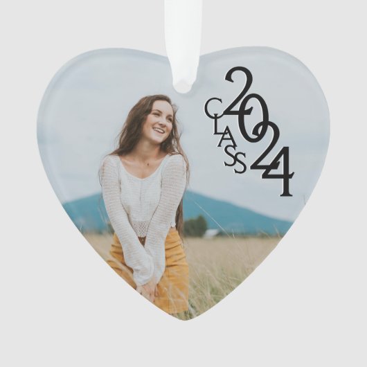 クラス2024卒業写真オーナメント オーナメント (正面)