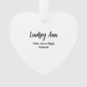 クラス2024卒業写真オーナメント オーナメント (裏面)