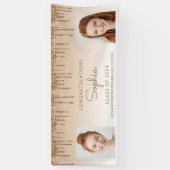 クラス2024金ゴールドグリッター2写真卒業 横断幕 (縦)