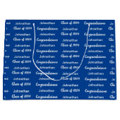 クラス2024青と白おめでとう卒業 ラージペーパーバッグ (正面)