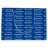 クラス2024青と白おめでとう卒業 ラージペーパーバッグ (裏面)