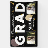 クラス2025はっきりしたフォントバルーン写真卒業 横断幕 (縦)