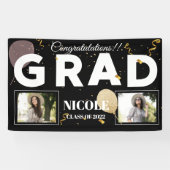 クラス2025はっきりしたフォントバルーン写真卒業 横断幕 (横)