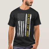 クラス2025シニア愛国的なアメリカ国旗のグラデーション Tシャツ (正面)