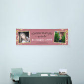 クラス2025バラ金ゴールド2写真卒業 横断幕 (トレードショー)