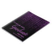 クラス2025ブラックパープルグリッター卒業ギフト ノートブック (左側)