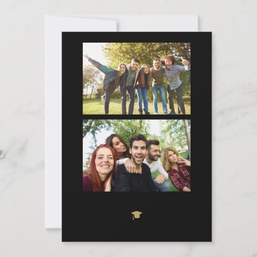 クラス2025モダンタイポグラフィ3写真卒業 案内状 (裏面)