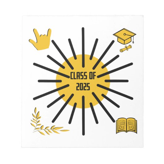 クラス2025 – サンシャイン ノートパッド (正面)