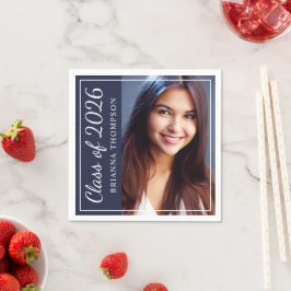 クラス2025 Midnight Blue卒業パーティー写真 スタンダードカクテルナプキン