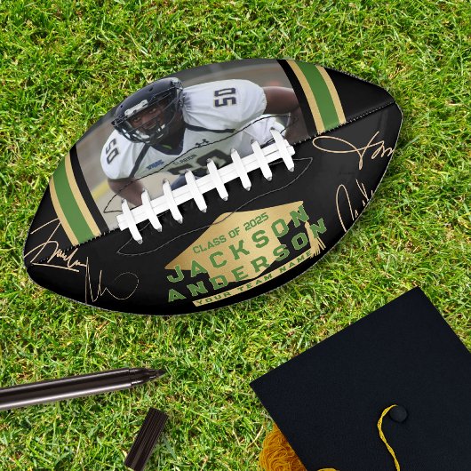クラス2025 Photo Autograph Keepsake Black金ゴールド アメリカンフットボール