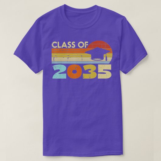 クラス2035レトロの最初の最後の日私と成長Gr Tシャツ (デザイン正面)