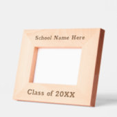 クラス20XXスクールグループ写真スクリプ素朴ト レーザー彫刻フレーム (左)
