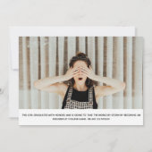 クラス22フォトコラージュ金ゴールド卒業 案内状 (裏面)