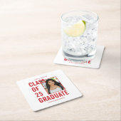 クラス25フェスティバル写真卒業パーティー スクエアペーパーコースター (インサイチュ)