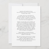 クラス25フォトブラック&ホワイトスクリプト卒業 案内状 (裏面)