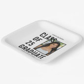 クラス25白黒フォト卒業パーティー ペーパープレート (傾斜あり)