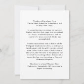 クラス25白黒フォト&バイオ卒業 案内状 (裏面)