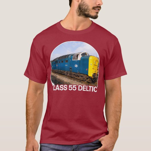 クラス55デルト鉄道機関機関車イギリス Tシャツ (正面)