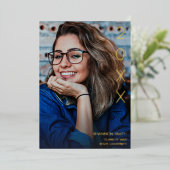 クラス・イヤー・フォイル卒業パーティー 箔招待状 (立ち正面)