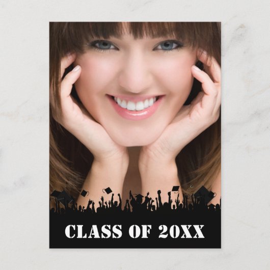 クラス・オブ・シニアエクセシションオープンハウス招待状 インビテーションポストカード (正面)