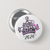 「クラス・オブ・2026」卒業式ティアラ 缶バッジ (正面&裏面)